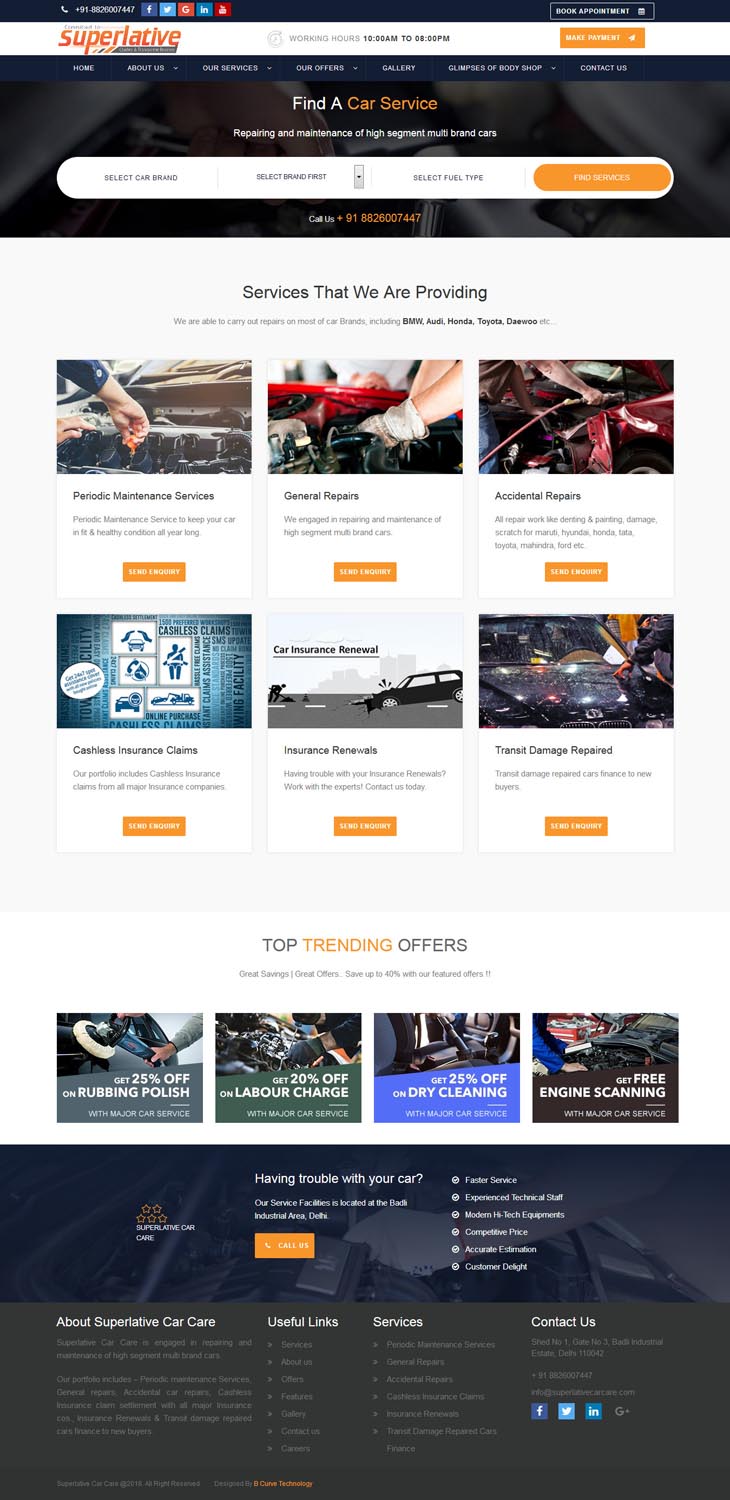 website design b curve technology